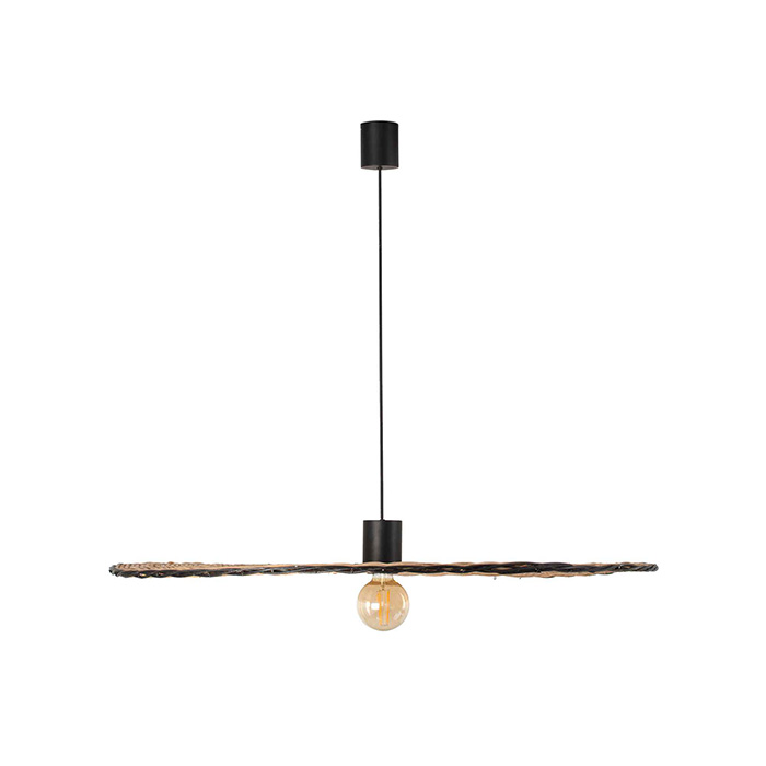 Подвесной светильник Faro 68590-70 COSTAS 1000 Black/rattan pendant lamp