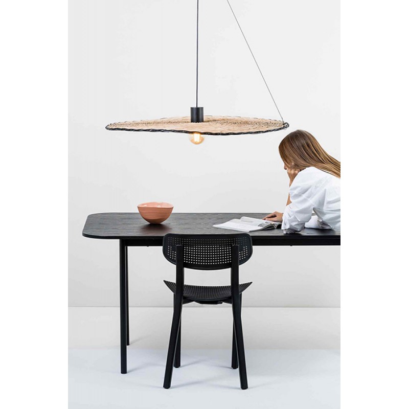 Подвесной светильник Faro 68590-70 COSTAS 1000 Black/rattan pendant lamp