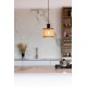 Подвесной светильник Faro 68604-47 MAMBO 210 Black/rattan pendant lamp with plug