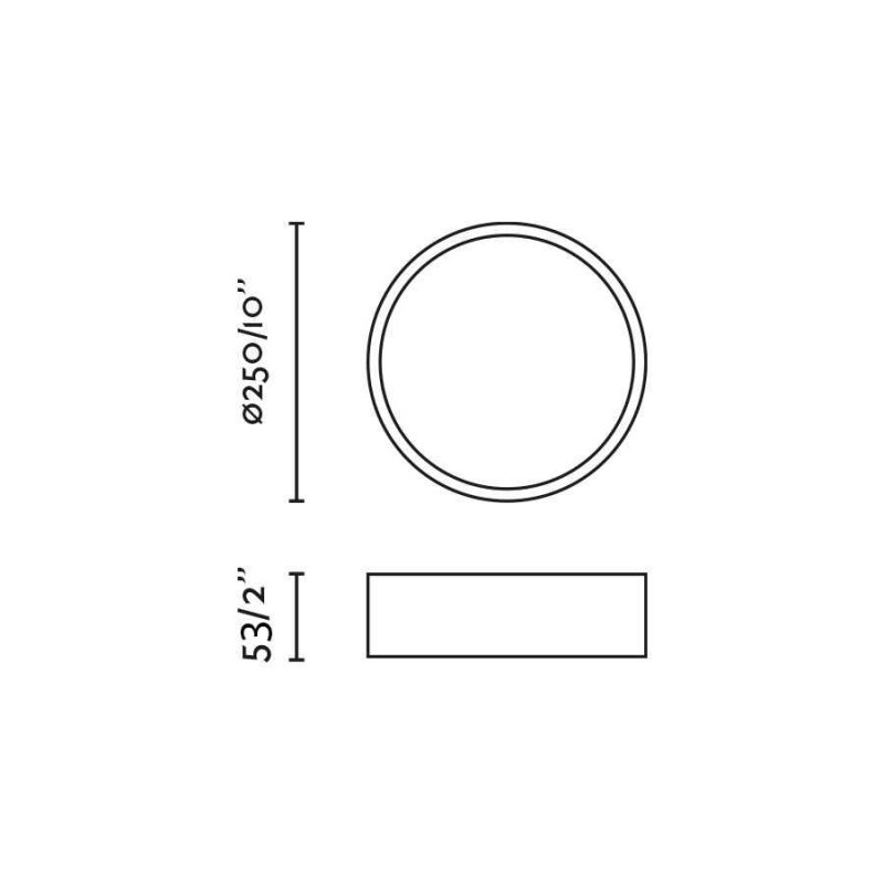 Потолочный светильник Faro 68627 Aris Ceiling Lamp White/White LED 30W 2700K, 30 Вт, 2797 лм, 2700K