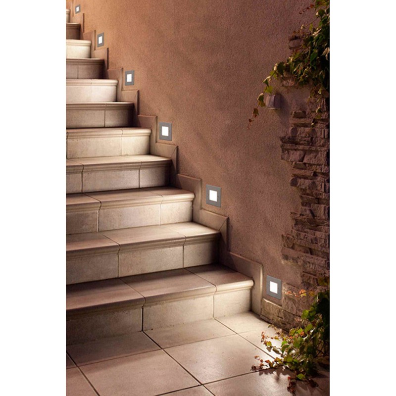 Настенный светильник Faro 70135 FROL Matt nickel recessed lamp, 0.8 Вт, 55 лм, 3000K