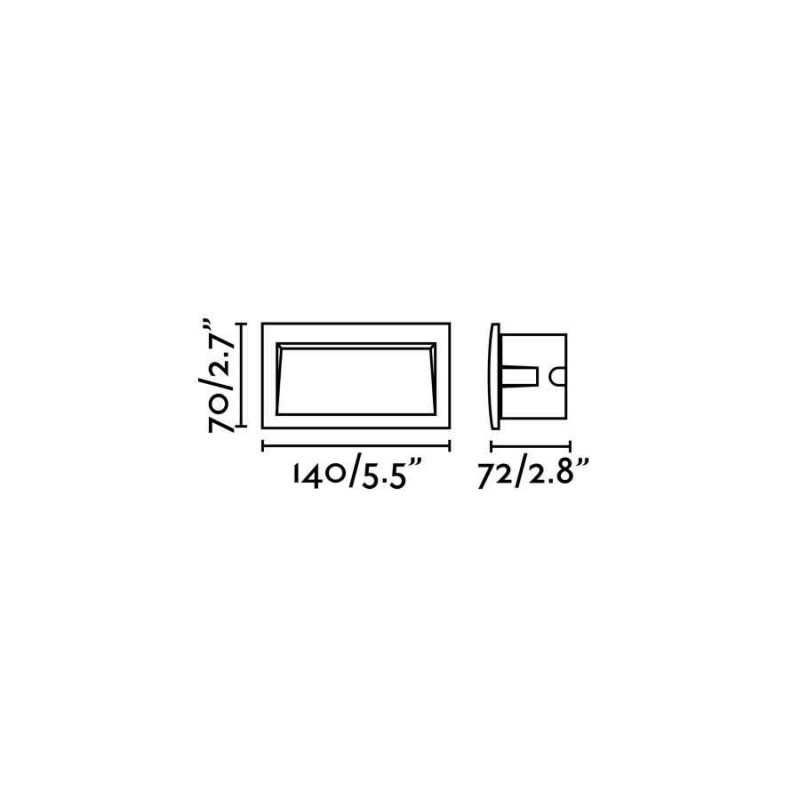 Настенный светильник Faro 70147 SEDNA RCT Dark grey recessed lamp, 3 Вт, 90 лм, 3000K