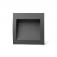 Настенный светильник Faro 70148 SEDNA SQ 140 Dark grey recessed lamp, 3 Вт, 90 лм, 3000K