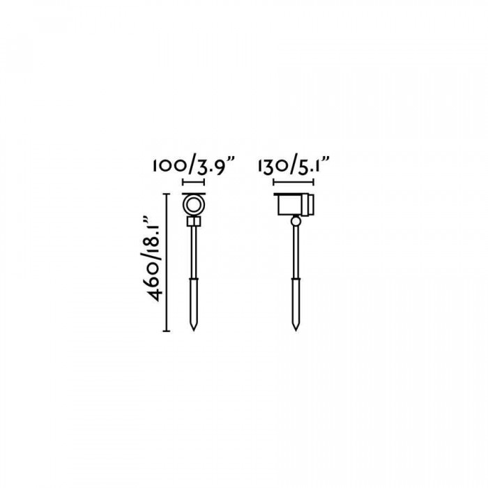 Спот Faro 70158 FOC 210 Dark grey projector with spike, 16 Вт, 800 лм, 3000K