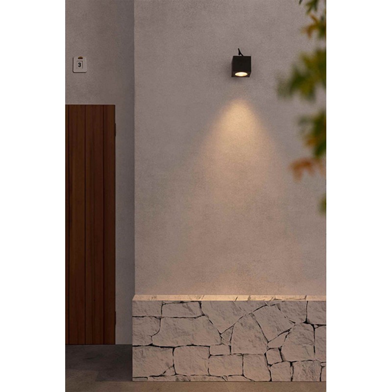 Настенный светильник Faro 70161 OKO Dark grey projector lamp, 20 Вт, 1400 лм, 3000K