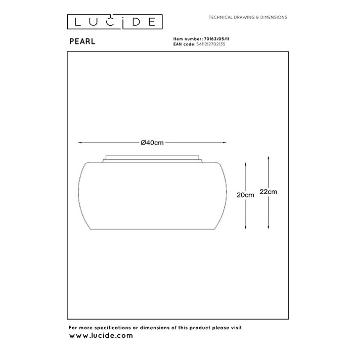 Люстра - Lucide 70163/05/11 Pearl