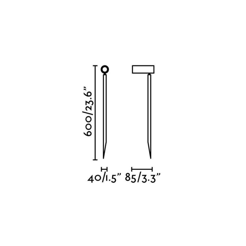 Спот - Faro 70226 SETH 600 Black spike lamp, 6 Вт, 450 лм, 2700K