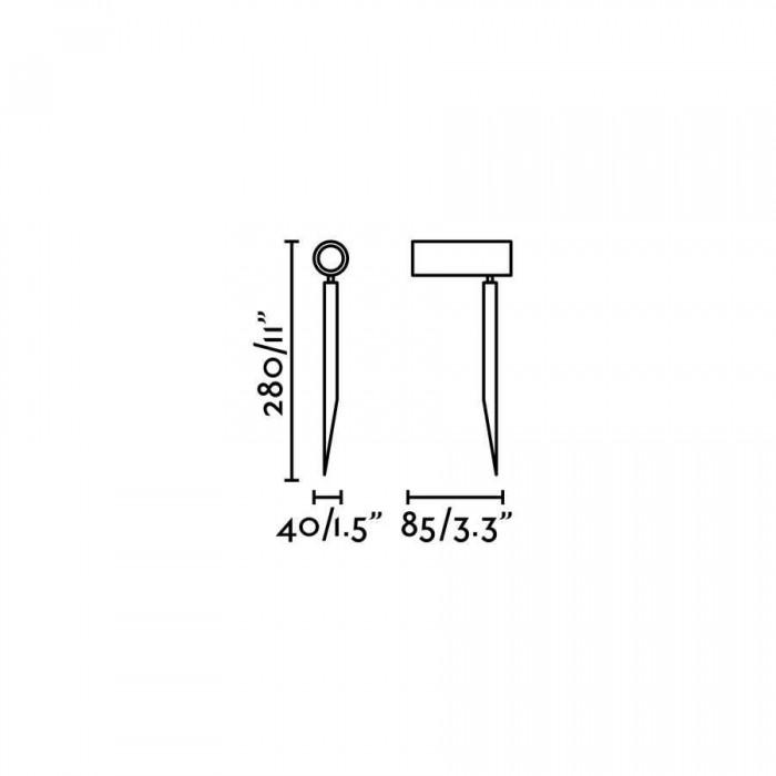 Спот Faro 70227 SETH 280 Black spike lamp, 6 Вт, 450 лм, 2700K