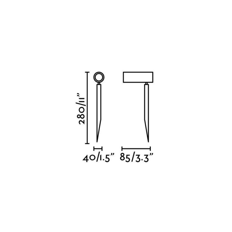 Спот - Faro 70227 SETH 280 Black spike lamp, 6 Вт, 450 лм, 2700K