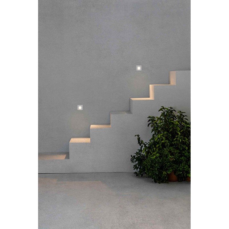 Настенный светильник Faro 70272 Dart SQ White recessed lamp, 2 Вт, 70 лм, 2700K