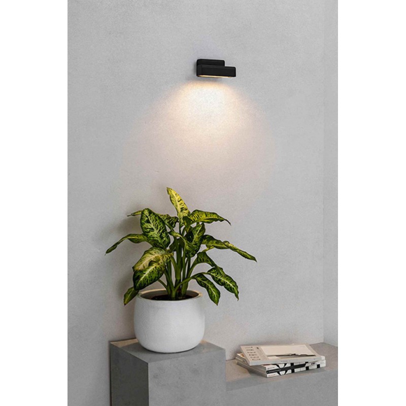Настенный светильник Faro 70294 Balic Black wall lamp, 8 Вт, 813 лм, 2700-3000-4000K