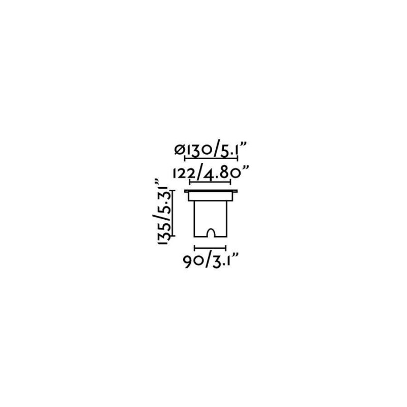 Грунтовый светильник Faro 70302 GEISER 130 Grey orientable inox recessed 10° 6,5W, 6.5 Вт, 400 лм, 3000K