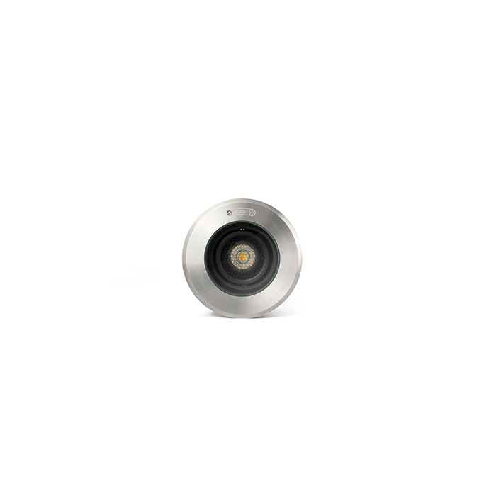 Грунтовий світильник Faro 70304 GEISER 80 GU10 Grey orientable inox ceiling recessed
