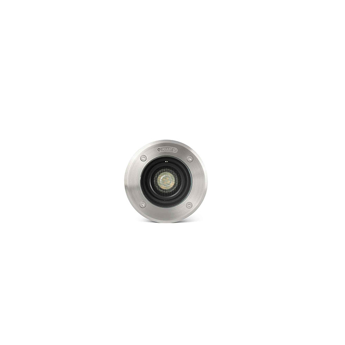 Грунтовий світильник Faro 70310 GEISER 80 GU10 Grey orientable inox recessed