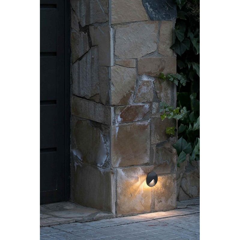 Настенный светильник Faro 70397 UVE Dark grey recessed lamp, 2 Вт, 70 лм, 3000K