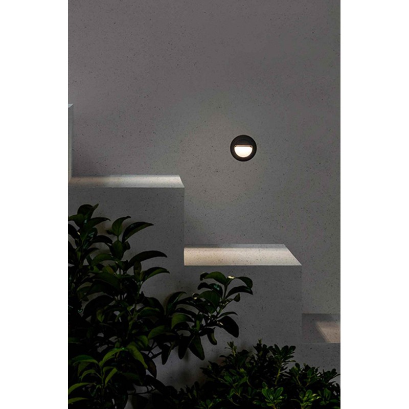 Настенный светильник Faro 70403 MINI RACING Dark grey recessed lamp, 1 Вт, 30 лм, 4000K