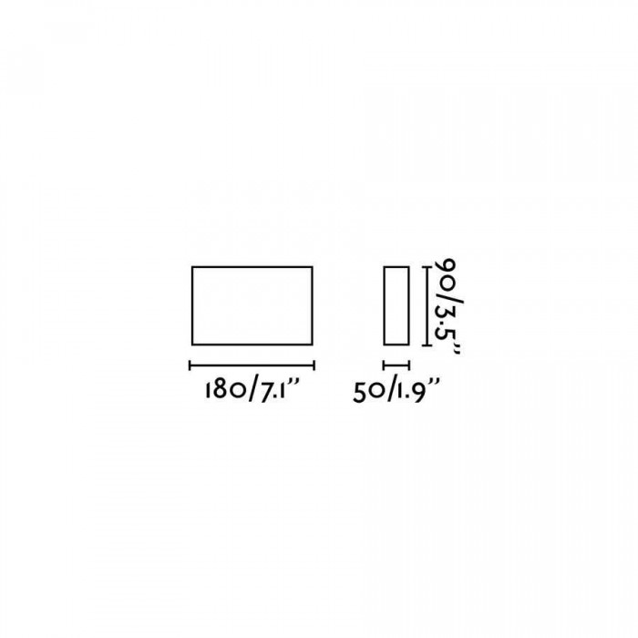 Настенный светильник Faro 70406 KAULA 180 Inox wall lamp, 16 Вт, 650 лм, 3000K