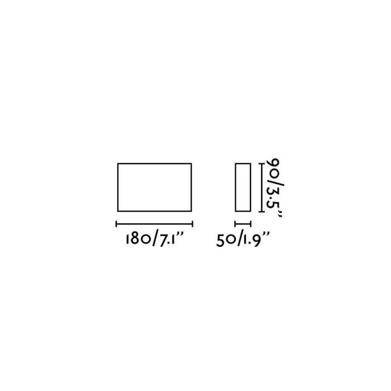 Настенный светильник Faro 70406 KAULA 180 Inox wall lamp, 16 Вт, 650 лм, 3000K