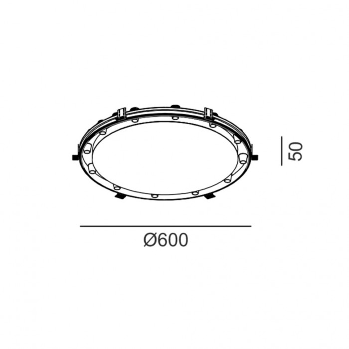 Потолочный светильник LTX 01.4960.30.930.BK Orbita M, 24 Вт, 1350 лм, 3000K