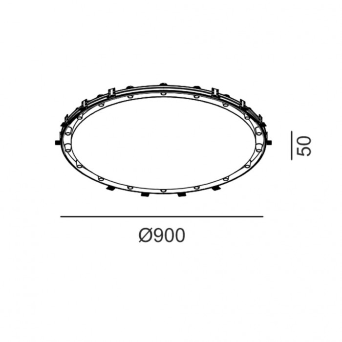 Потолочный светильник LTX 01.4990.43.940.BK Orbita L, 36 Вт, 2025 лм, 4000K