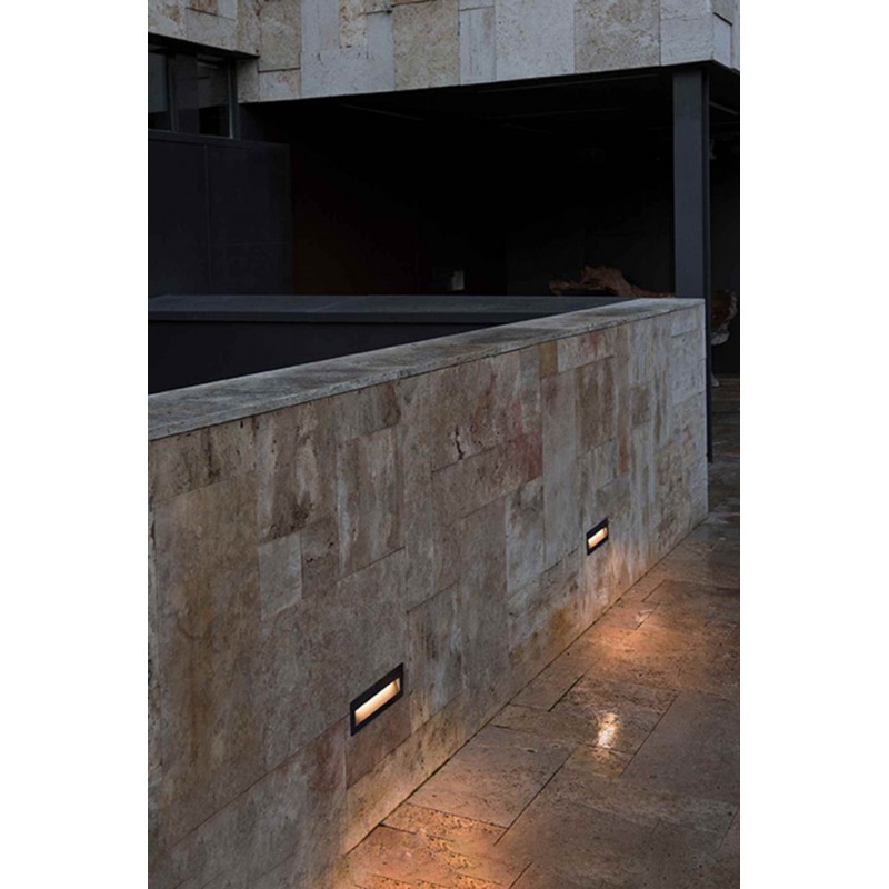 Настенный светильник Faro 70638 NAT Dark grey recessed lamp, 8 Вт, 330 лм, 3000K