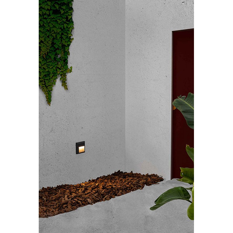 Настенный светильник Faro 70655 GRANT SQ Dark grey wall lamp, 1 Вт, 65 лм, 3000K