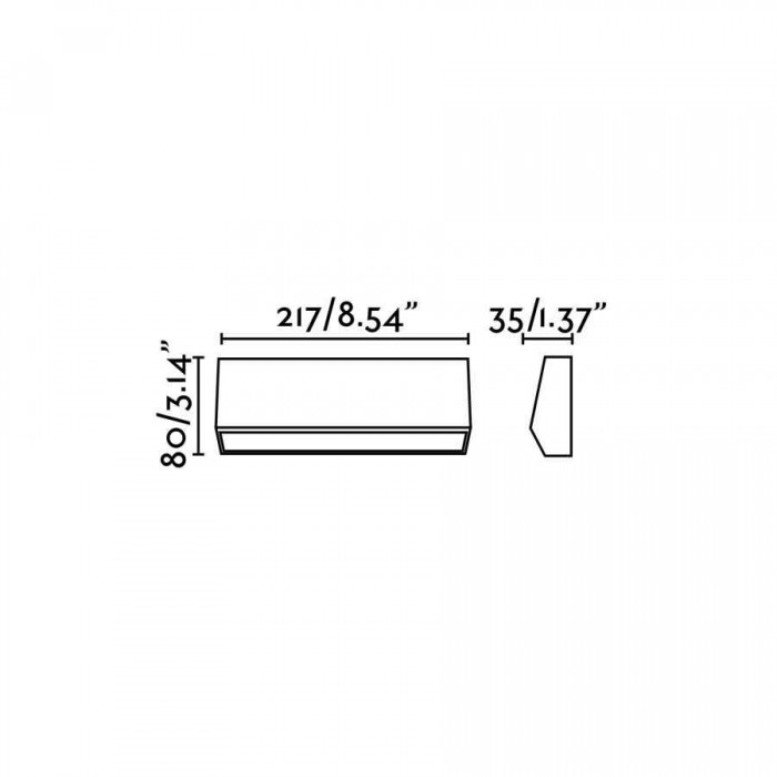 Настінний світильник Faro 70659 MUST 217 Dark grey wall lamp, 4 Вт, 240 лм, 3000K