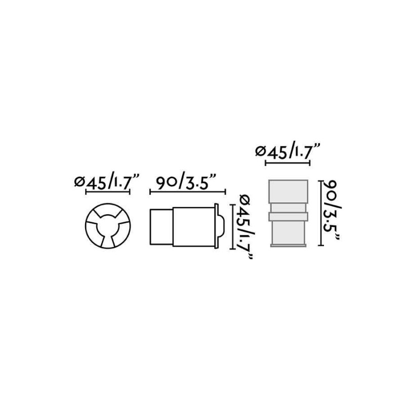 Грунтовый светильник Faro 70662 KANE 3 Nickel downlight, 3 Вт, 120 лм, 3000K