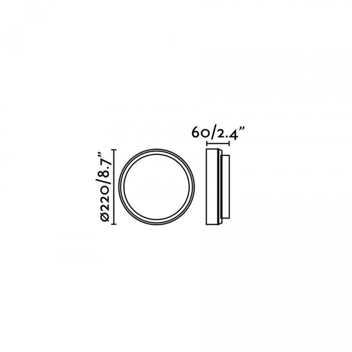 Настенный светильник Faro 70683 TOM 220 White wall lamp, 11 Вт, 600 лм, 3000K