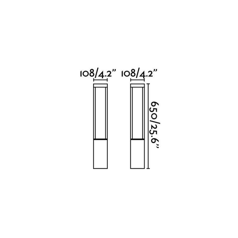 Парковый светильник Faro 70754 AGRA 650 Rust beacon lamp, 9 Вт, 420 лм, 3000K