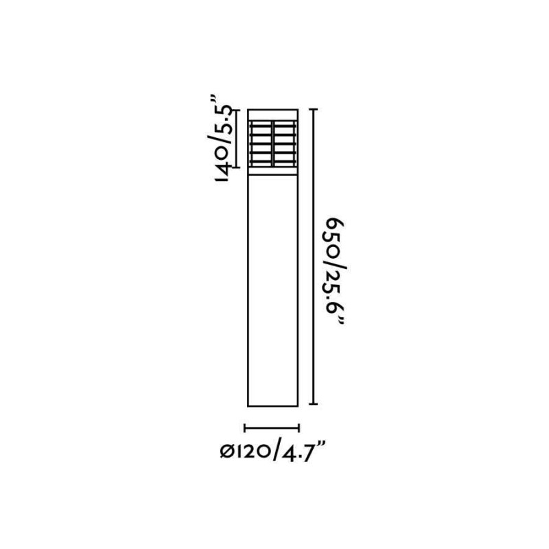 Парковый светильник Faro 70768 GIZA 650 Dark grey beacon lamp, 15 Вт, 500 лм, 3000K