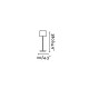 Настольная лампа Faro 70777 TOC 380 Grey portable lamp, 2 Вт, 180 лм, 3000K