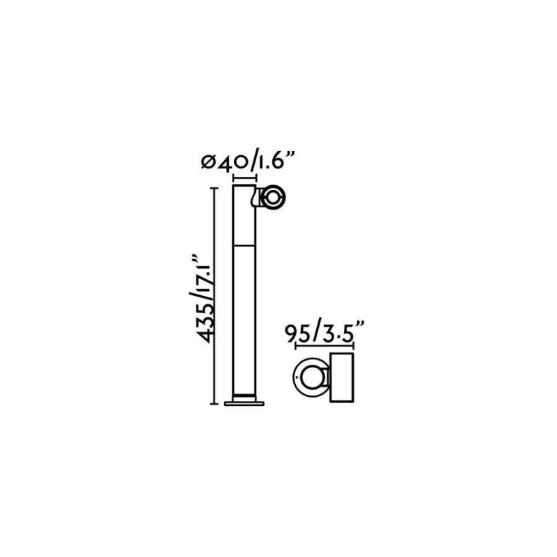 Парковый светильник Faro 70783 SPY 435 Dark grey beacon lamp, 6 Вт, 500 лм, 3000K