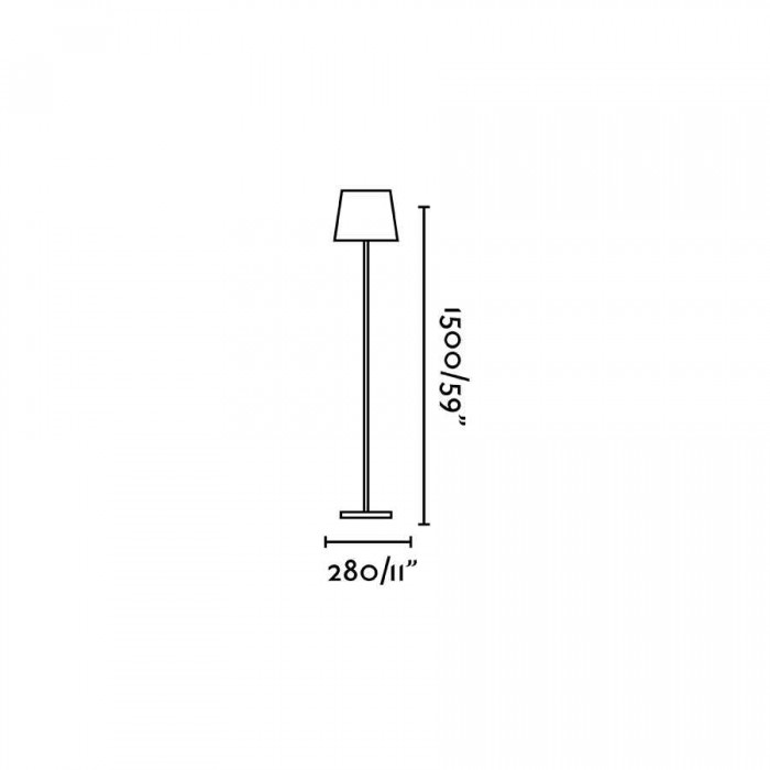 Торшер - Faro 70786 TOC 1500 White floor lamp, 5 Вт, 468 лм, 3000K