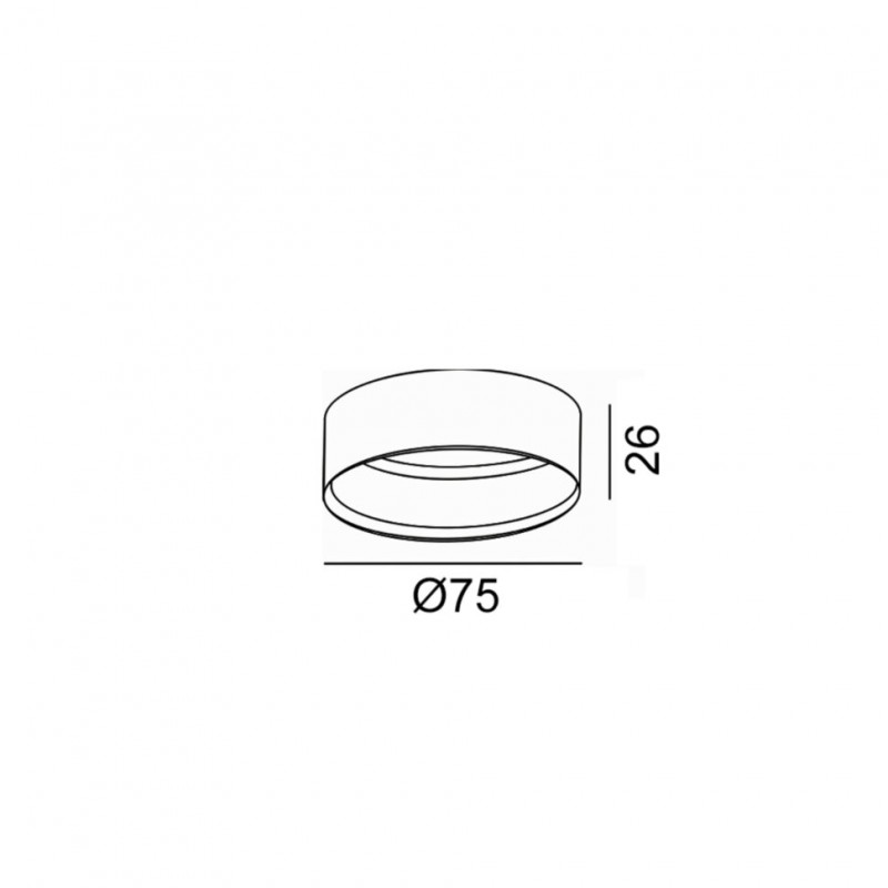Декоративне кільце SOL M RING, D75mm, H26mm, білий (SOL M RING WHITE)