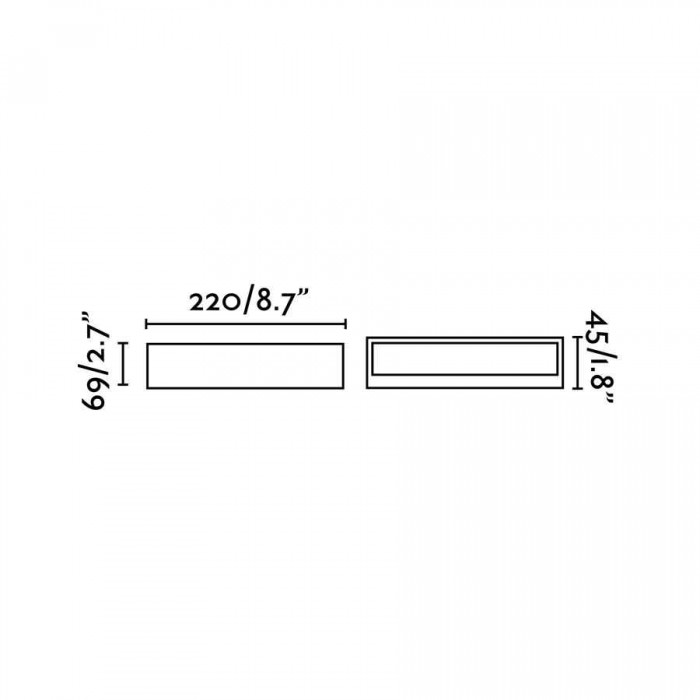 Настінний світильник Faro 71052 TOLUCA Aluminium wall lamp, 16 Вт, 900 лм, 3000K