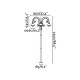Фонарный столб Faro 71118 Nautica 3L Rust pole lamp