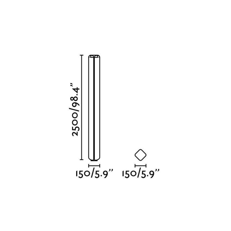 Парковый светильник Faro 71209 BU-OH 2500 Dark grey pole lamp, 30 Вт, 2500 лм, 3000K