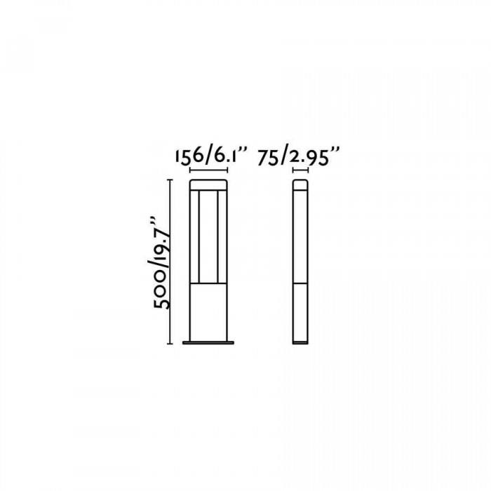 Парковый светильник Faro 71216 NANDA 500 Dark grey beacon lamp, 12 Вт, 500 лм, 3000K