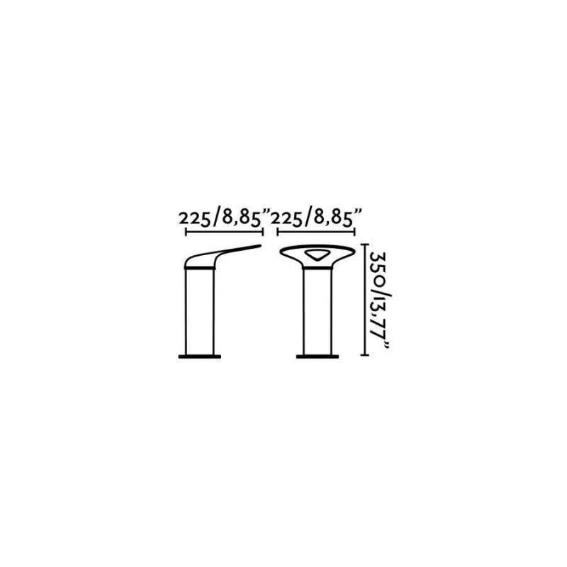 Парковый светильник Faro 71224 LOTUS 350 Dark grey beacon lamp, 18 Вт, 1120 лм, 3000K