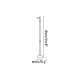 Торшер - Faro 71257 BROT 1800 Black pole lamp with cable, 21 Вт, 930 лм, 2700K