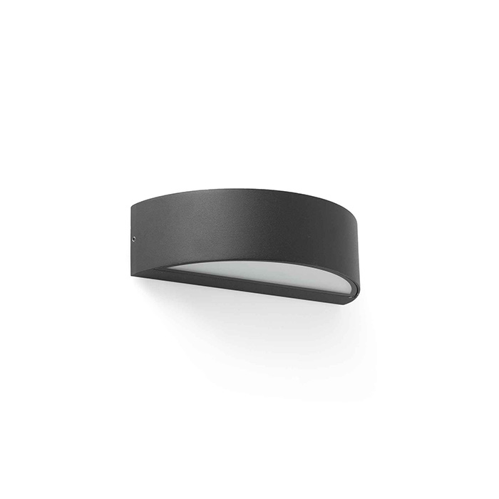 Настінний світильник Faro 71276 OVAL Dark grey wall lamp, 10 Вт, 450 лм, 3000K