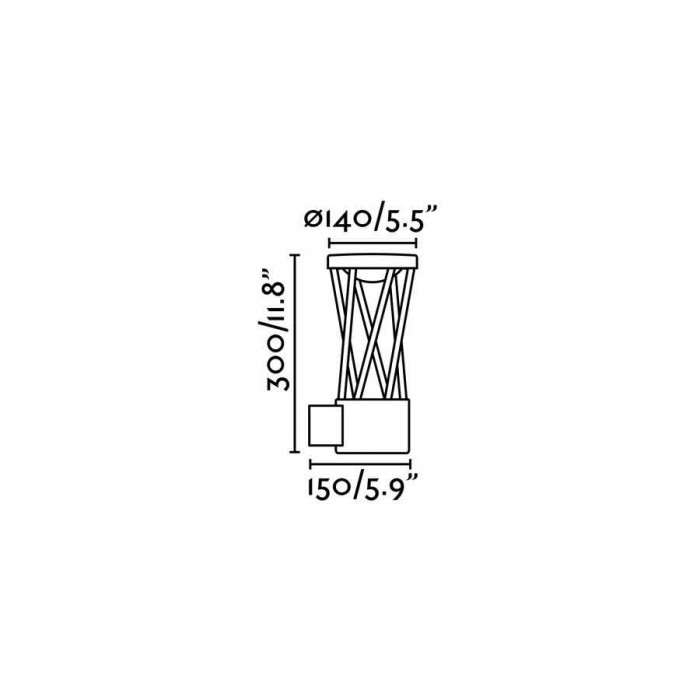 Бра Faro 71285 TWIST Dark grey wall lamp, 10 Вт, 500 лм, 3000K