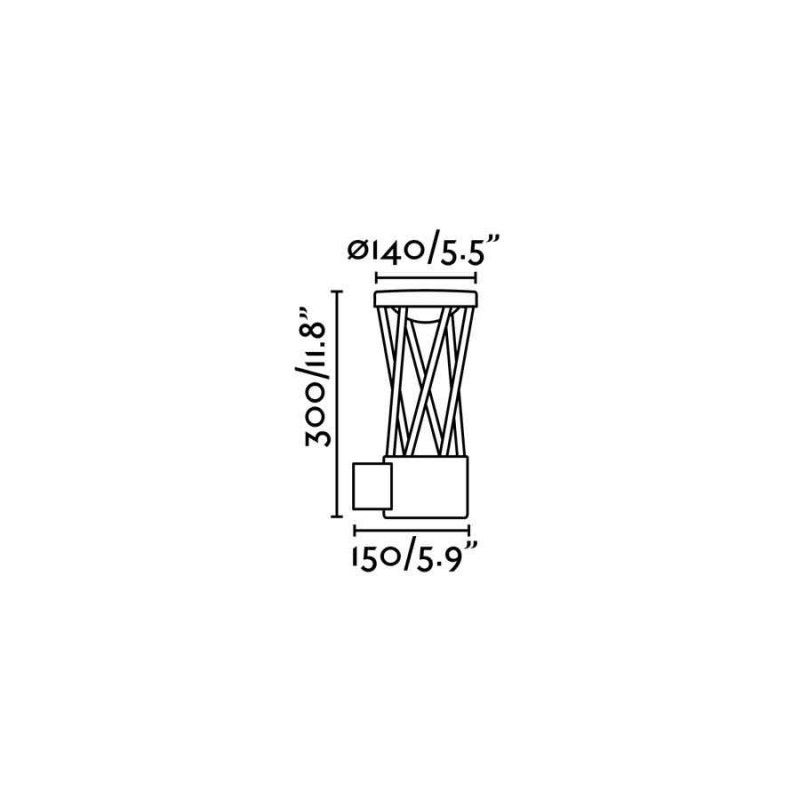 Бра - Faro 71285 TWIST Dark grey wall lamp, 10 Вт, 500 лм, 3000K