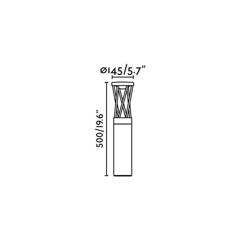 Парковый светильник Faro 71287 TWIST 500 Dark grey beacon lamp, 10 Вт, 500 лм, 3000K