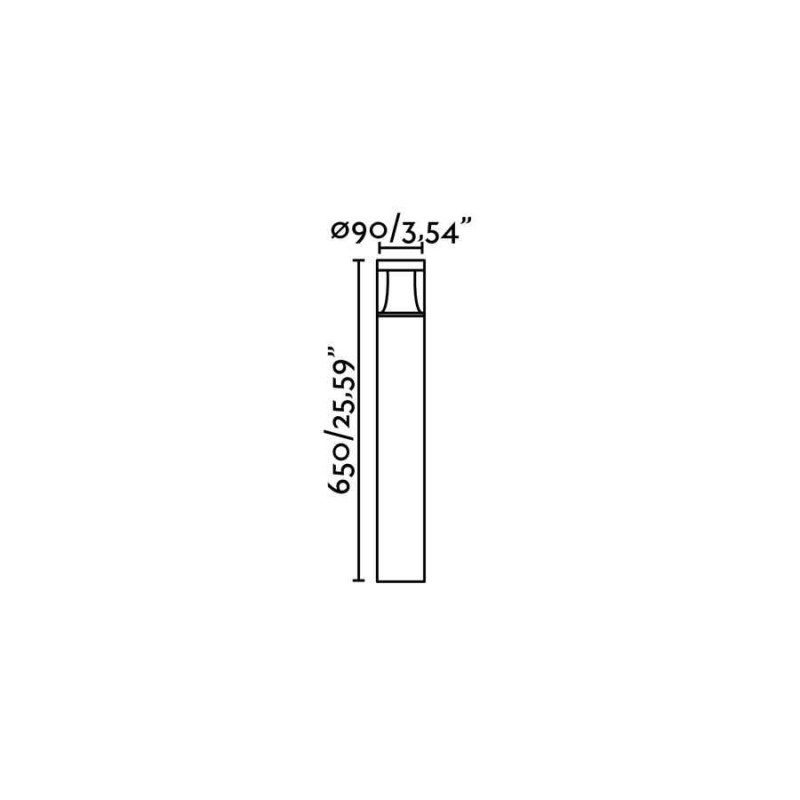 Парковый светильник Faro 71299 PLIM 1 Dark grey beacon lamp, 10 Вт, 250 лм, 3000K