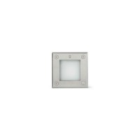 Грунтовый светильник Faro 71499N LED 18 SQ Inox square recessed lamp 3000K, 3 Вт, 51.4 лм, 3000K
