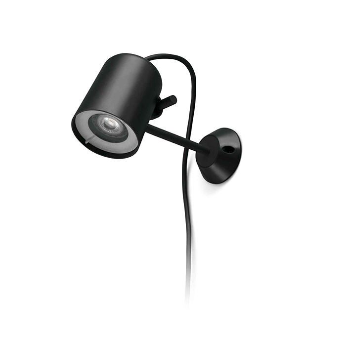 Спот - Faro 71546 FLOW Black wall lamp with spike
