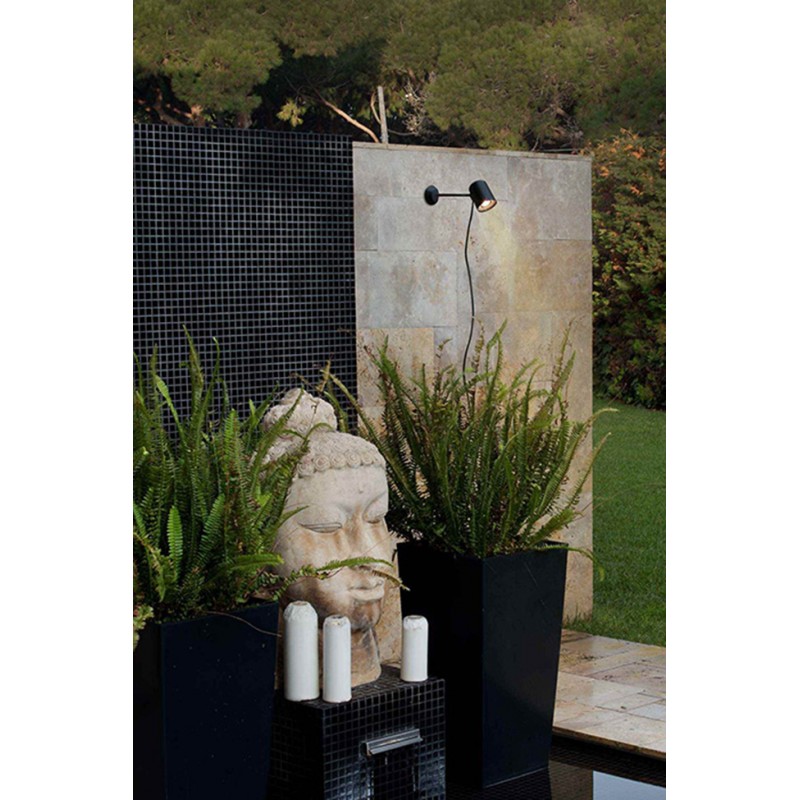 Спот - Faro 71546 FLOW Black wall lamp with spike