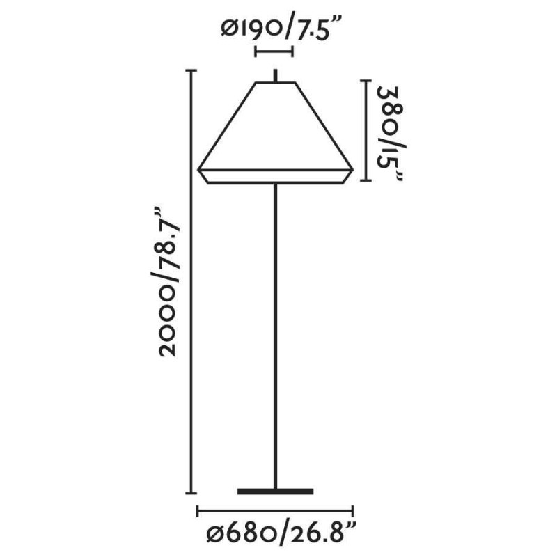 Торшер - Faro 71569-07 Saigon OUT 1950 W70 Grey/brown floor lamp